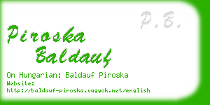 piroska baldauf business card